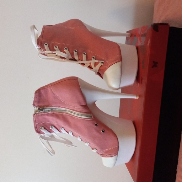pink sneaker heels